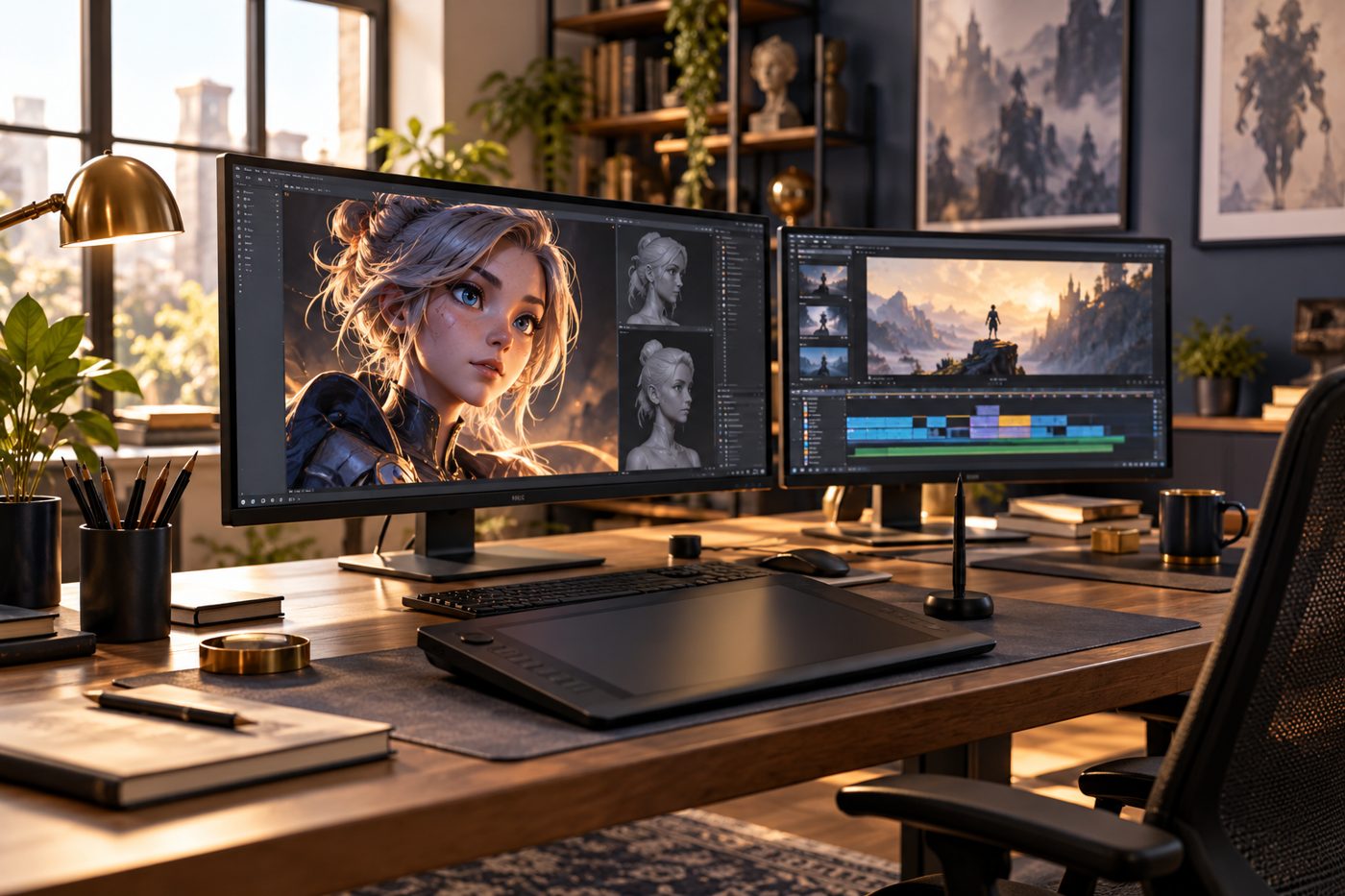 Creative workstation for animation, editing and visual effects training